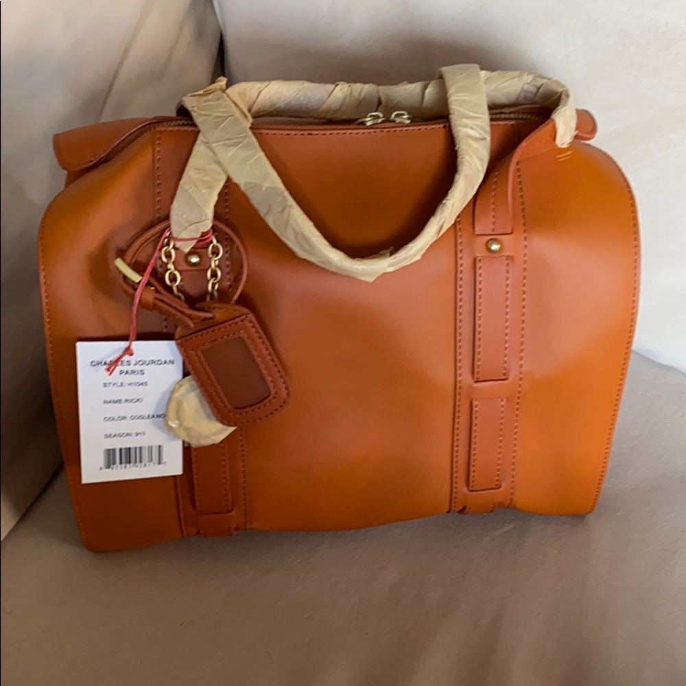 NWT Huge CHARLES JOURDAN CLASSIC doctor’s Bag w/ dust bag